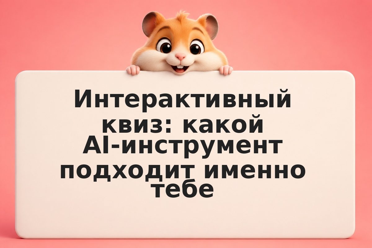 Интерактивный квиз: какой AI-инструмент подходит именно тебе