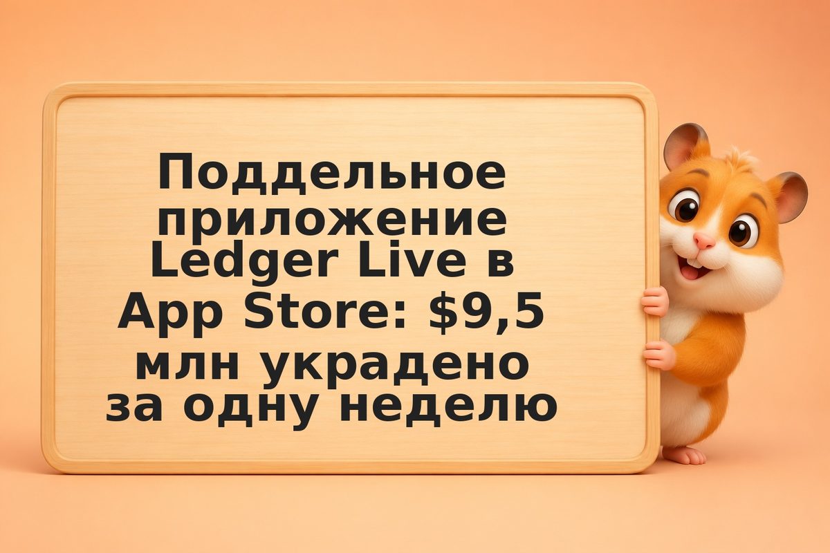 Поддельное приложение Ledger Live в App Store: $9,5 млн украдено за одну неделю