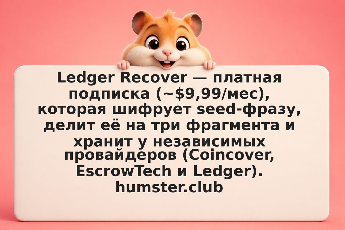 Ledger Recover: резервная копия seed-фразы за цену приватности