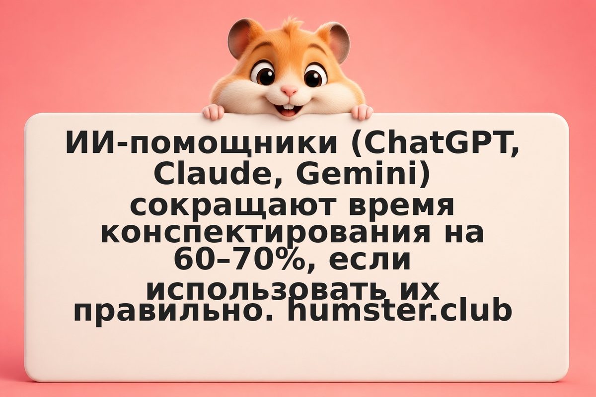 Конспектирование лекций с помощью ИИ: метод ускорения в 3 раза