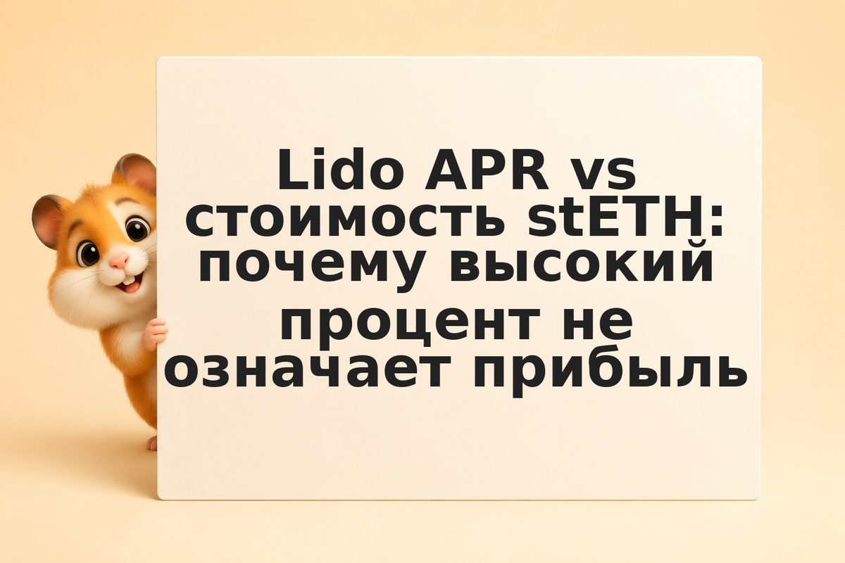 Lido APR vs стоимость stETH: почему высокий процент не означает прибыль