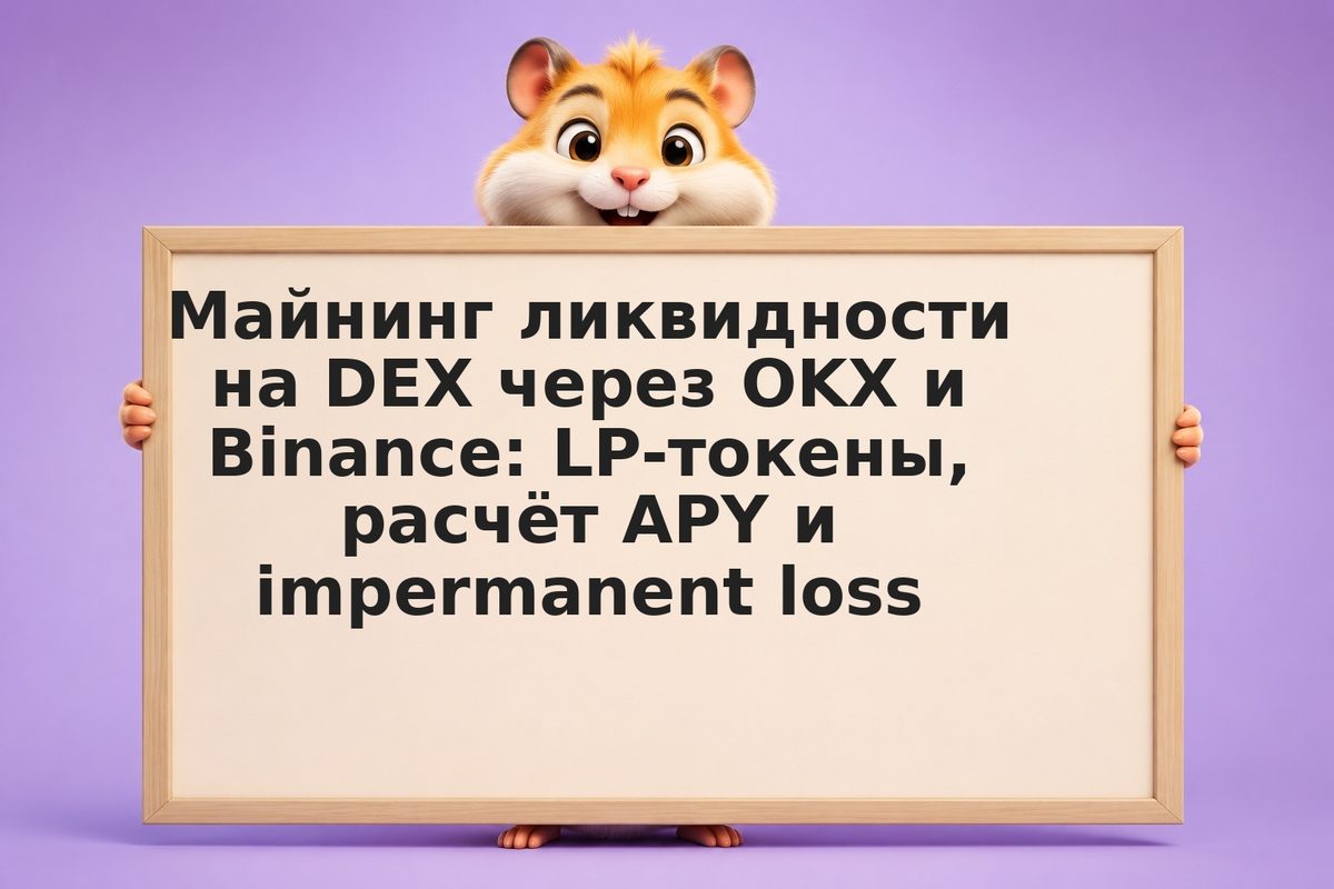 Майнинг ликвидности на DEX через OKX и Binance: LP-токены, расчёт APY и imperman