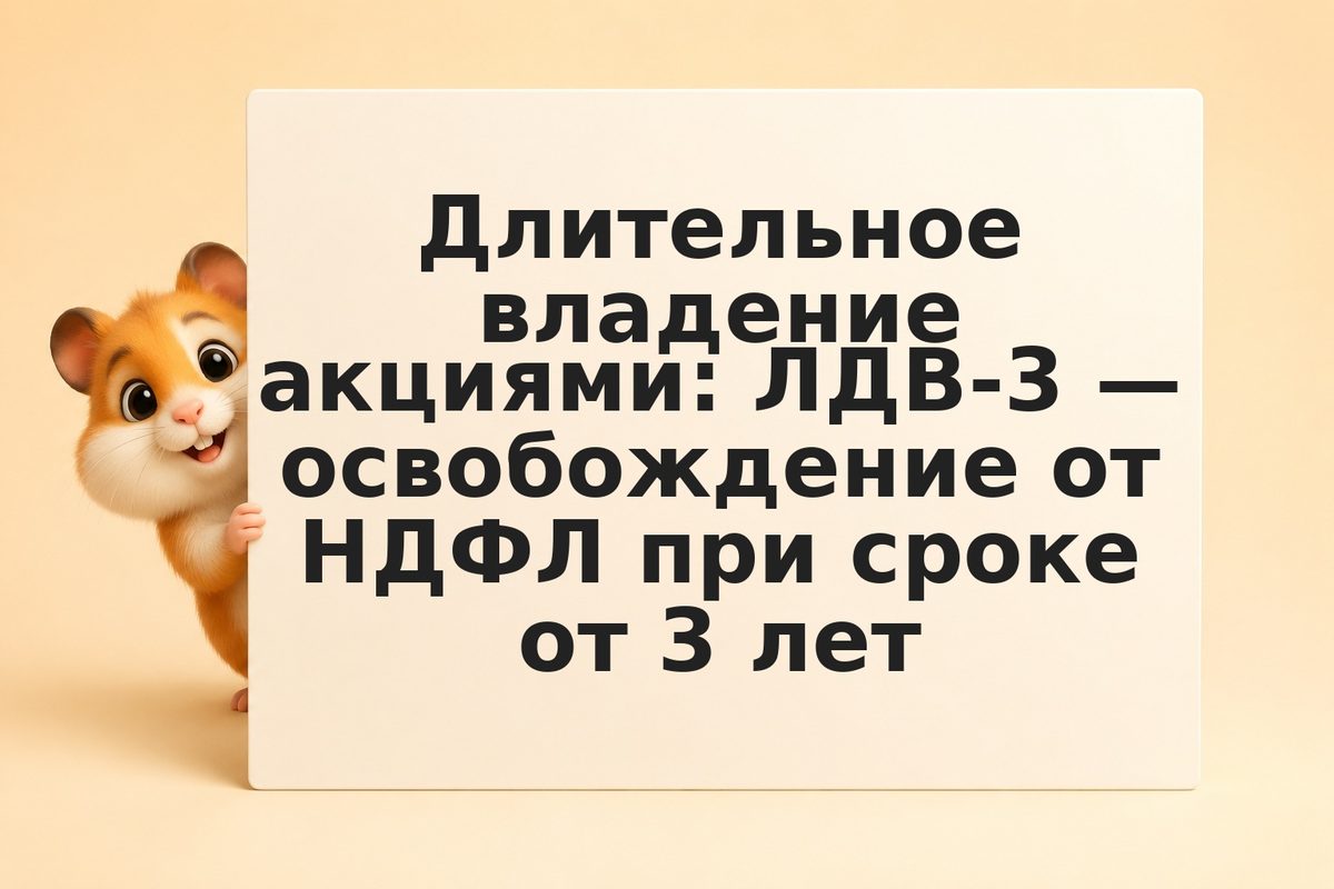 Длительное владение акциями: ЛДВ-3 — освобождение от НДФЛ при сроке от 3 лет