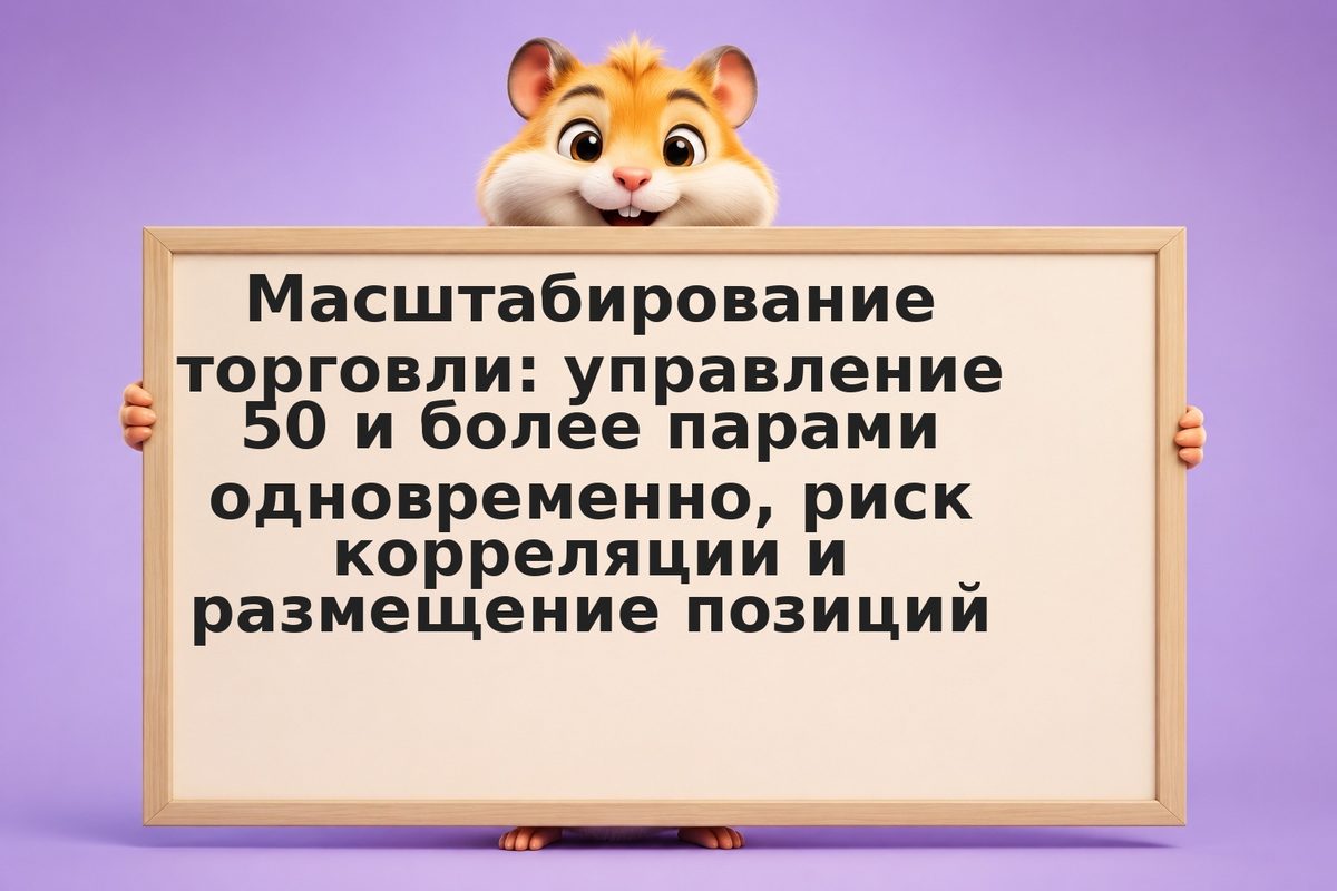 Масштабирование торговли: управление 50 и более парами одновременно, риск коррел