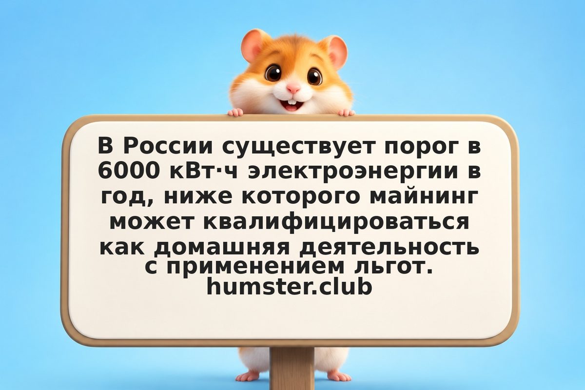 Лимит 6000 кВт·ч при майнинге: как работает граница между домашним и промышленны
