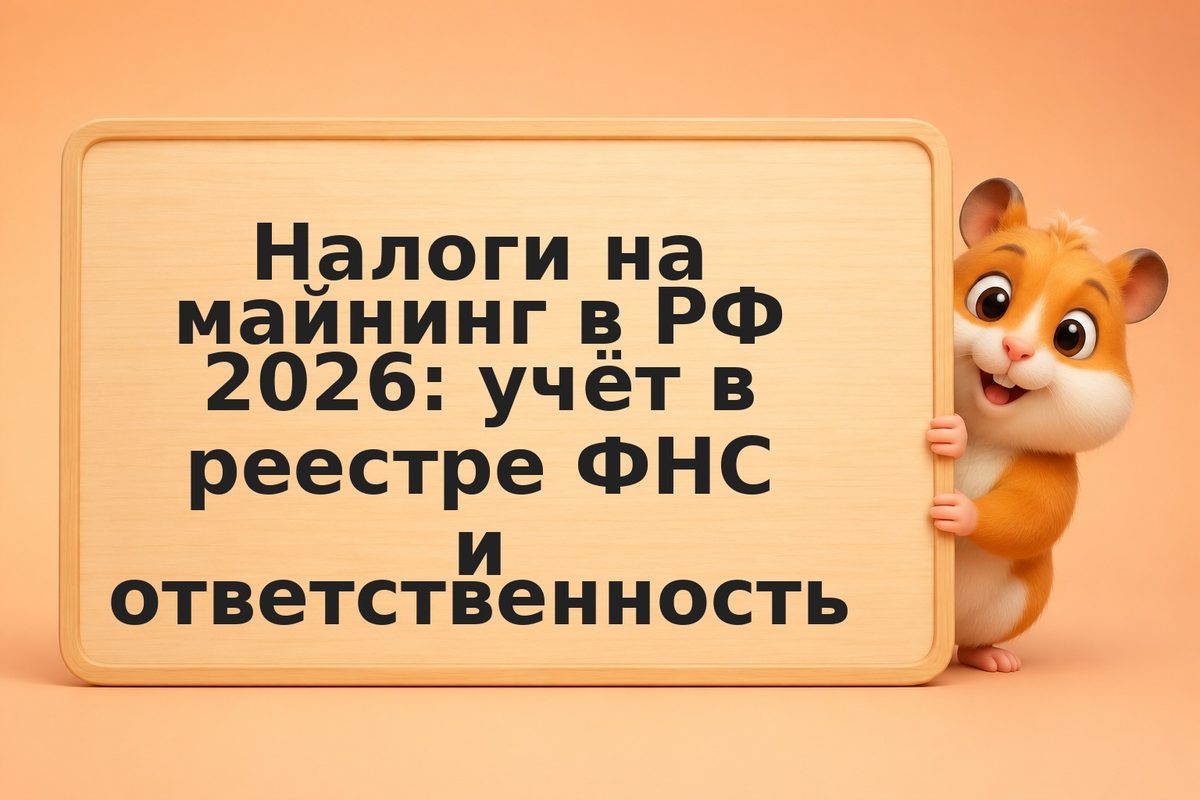 Налоги на майнинг в РФ 2026: учёт в реестре ФНС и ответственность
