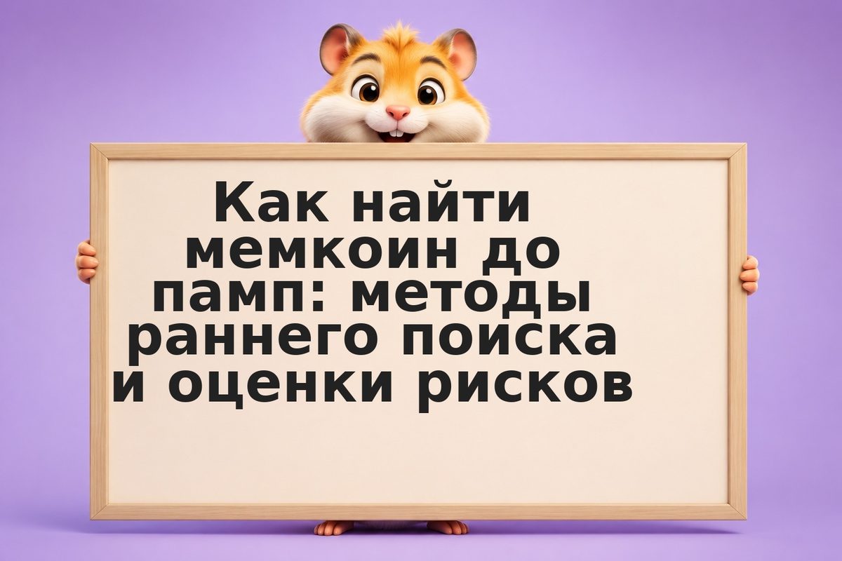 Как найти мемкоин до памп: методы раннего поиска и оценки рисков
