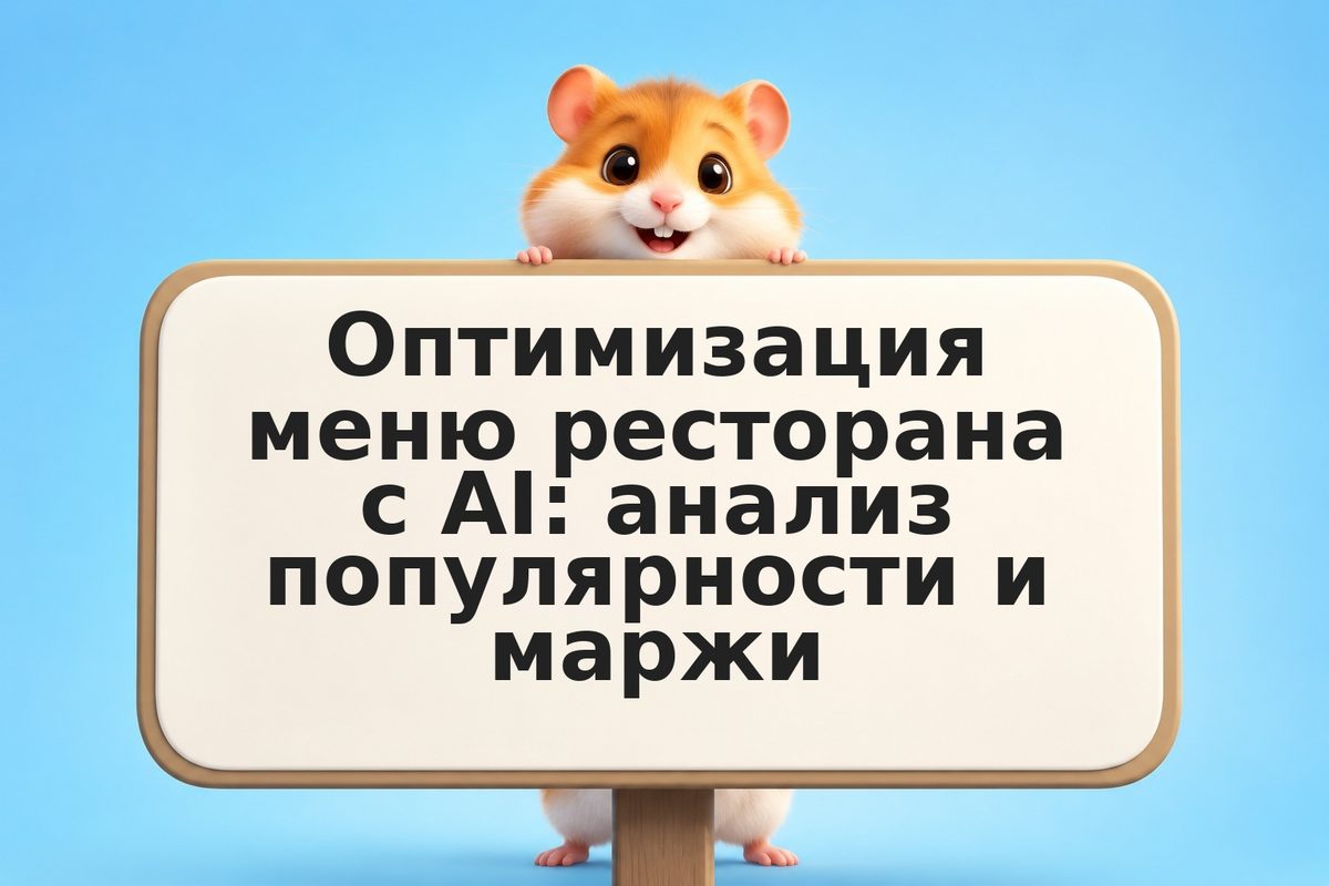 Оптимизация меню ресторана с AI: анализ популярности и маржи