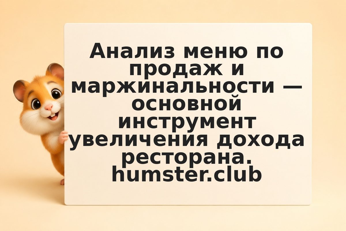 Оптимизация меню ресторана с AI: анализ популярности и маржи