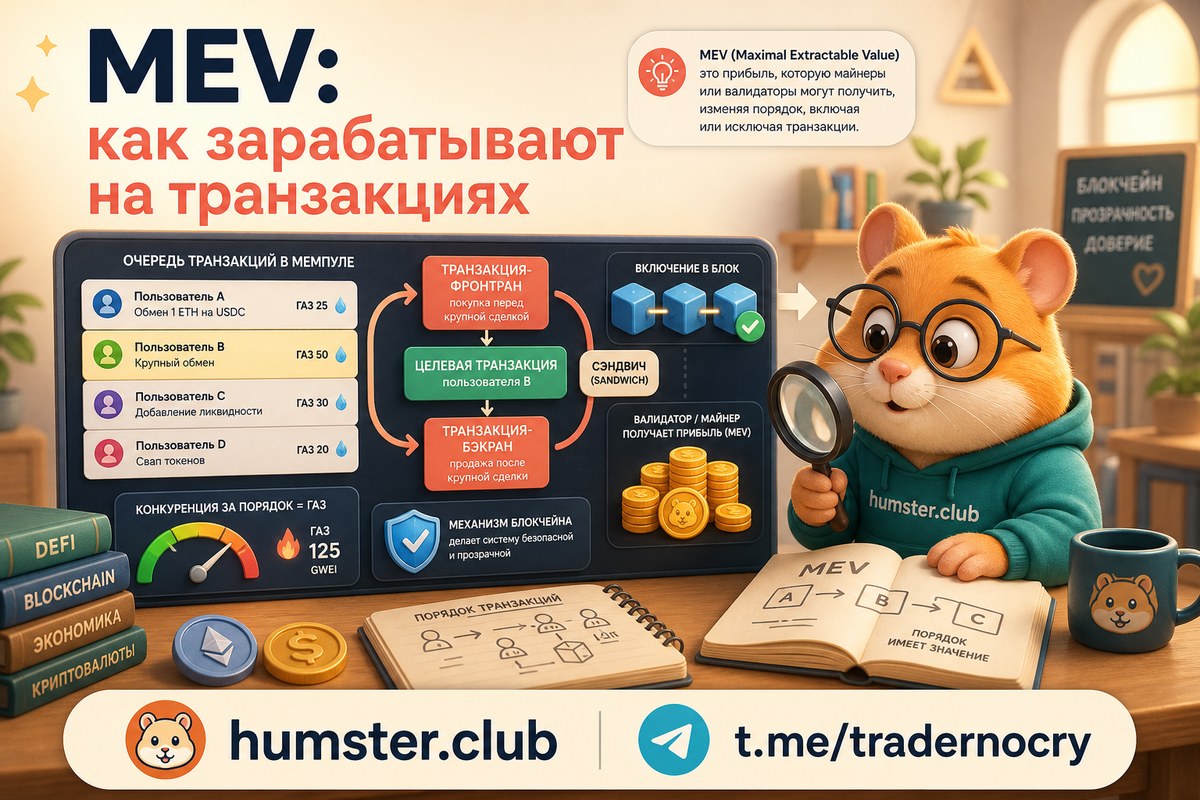 MEV (Maximum Extractable Value): как валидаторы и майнеры зарабатывают на ваших 