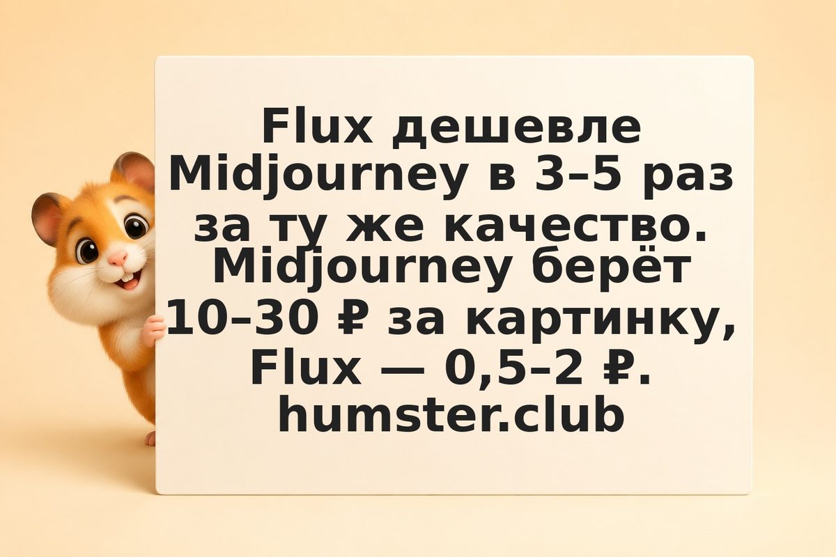 Сколько стоит генерировать картинки: Midjourney против Flux