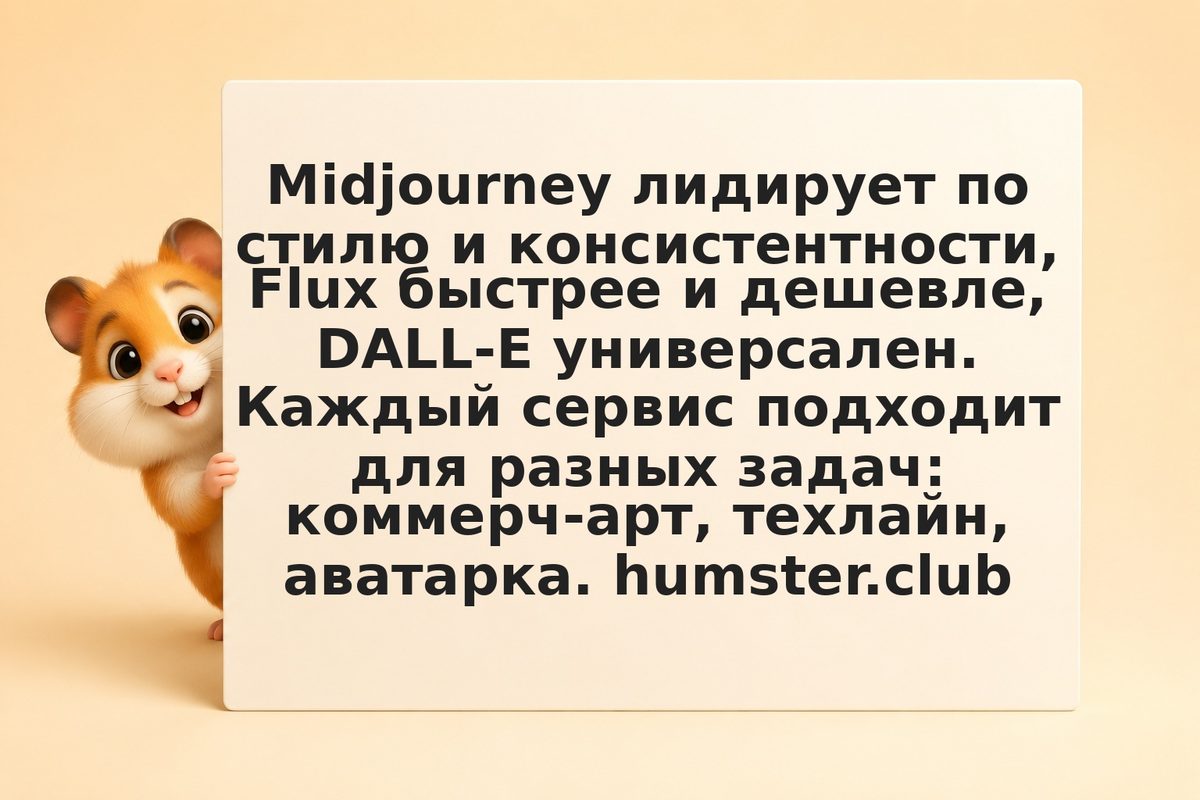 Midjourney vs Flux vs DALL-E: выбор генератора изображений для дизайнеров