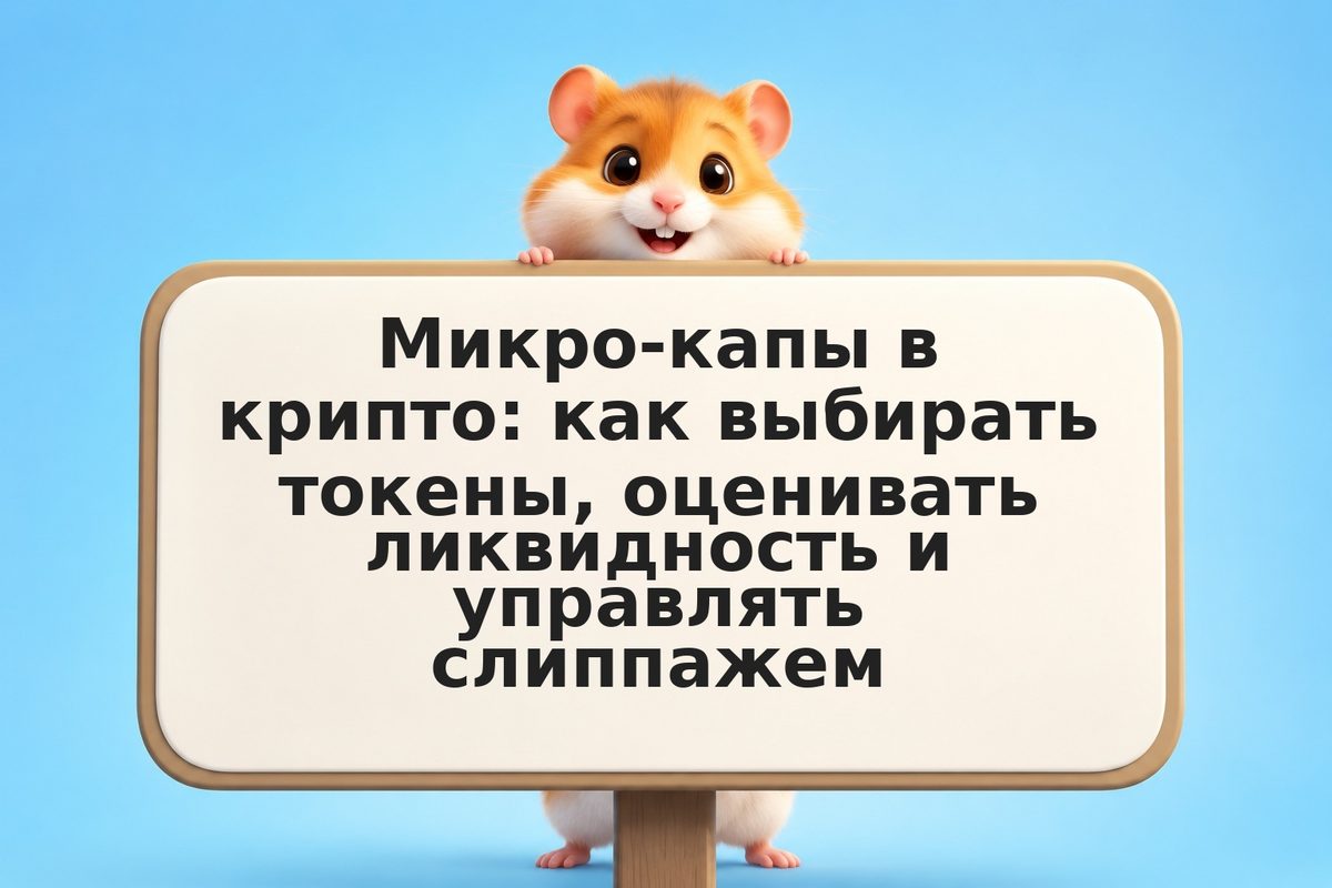 Микро-капы в крипто: как выбирать токены, оценивать ликвидность и управлять слип