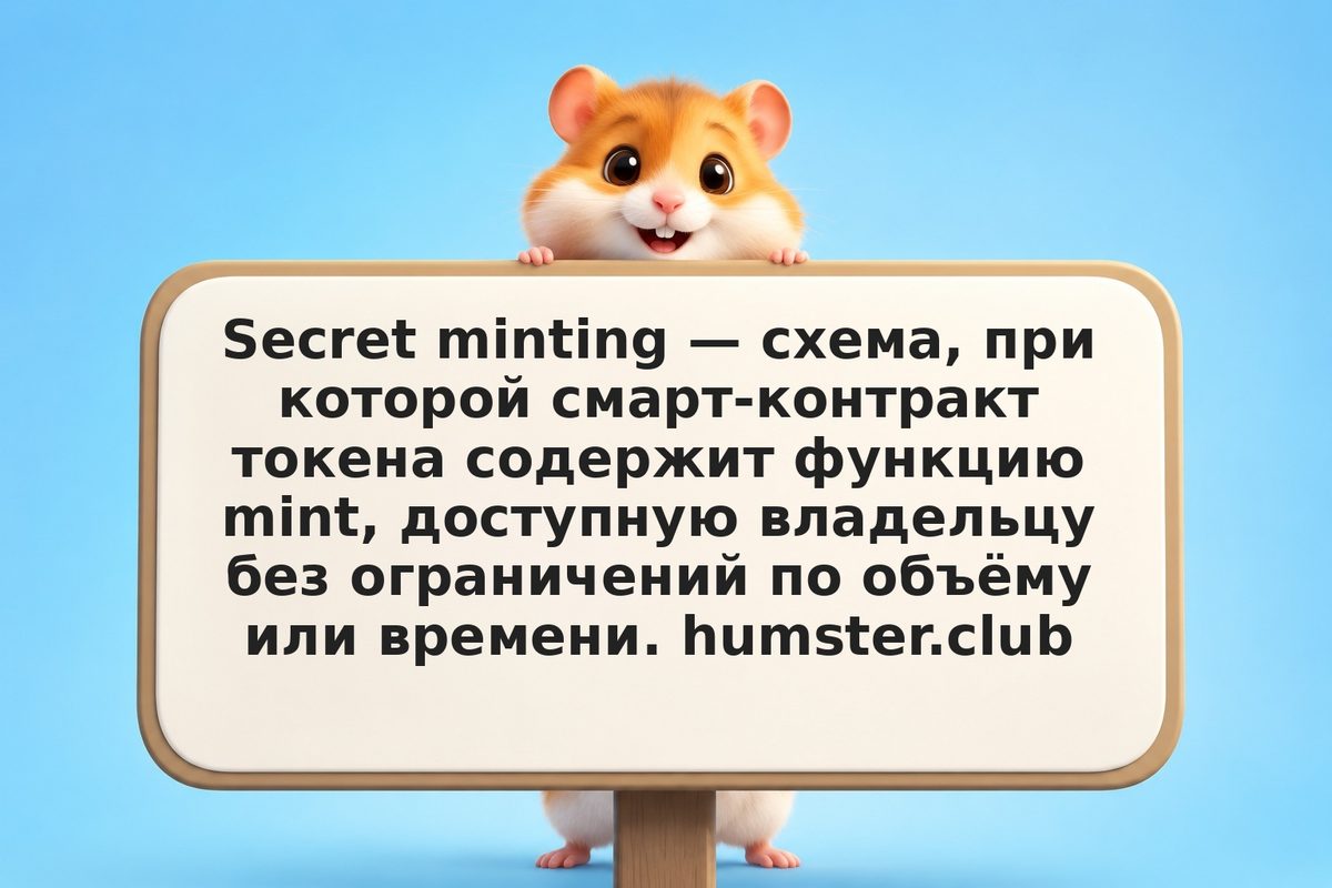 Secret minting: разработчик печатает новые токены тайно, цена падает