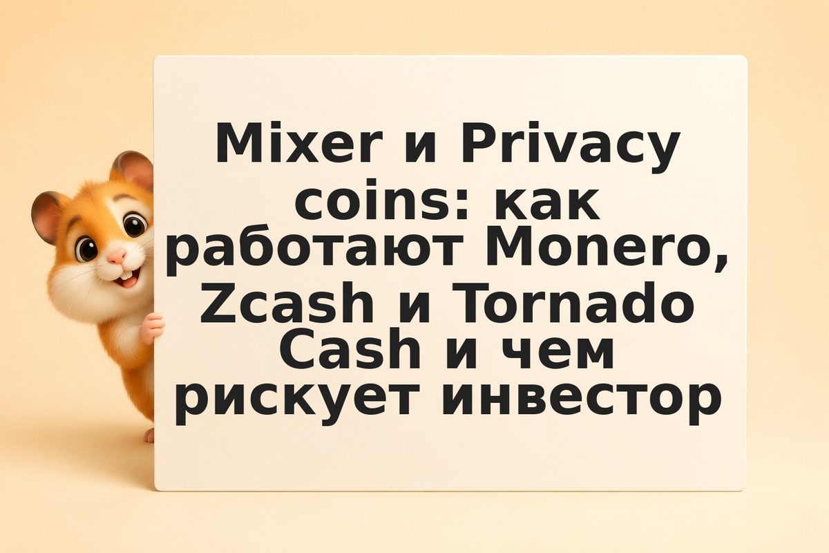 Mixer и Privacy coins: как работают Monero, Zcash и Tornado Cash и чем рискует и
