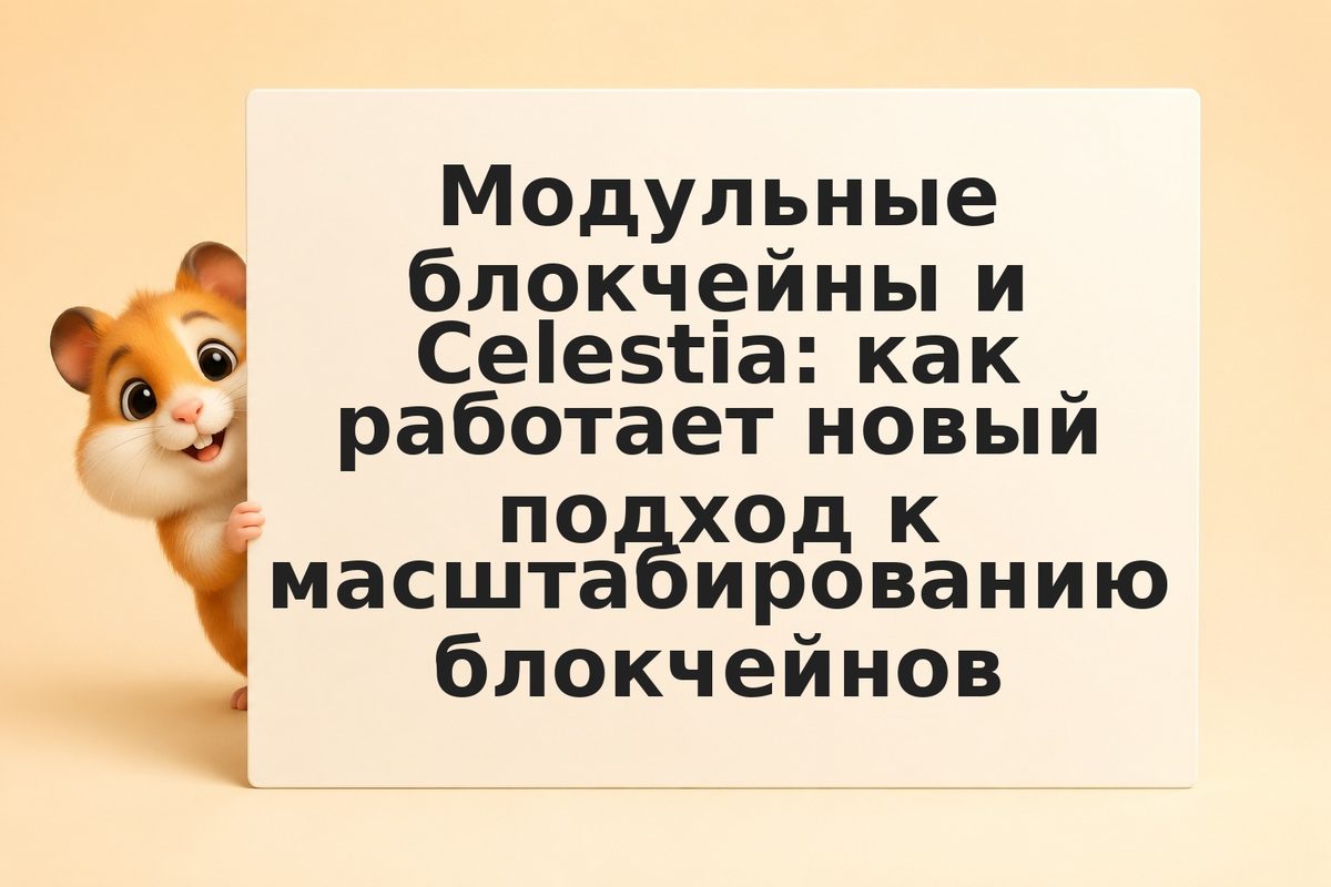 Модульные блокчейны и Celestia: как работает новый подход к масштабированию блок