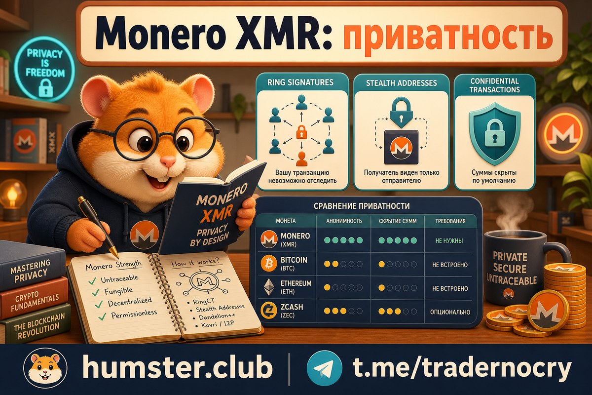Monero против Bitcoin: кольцевые подписи, stealth-адреса и реальная приватность 