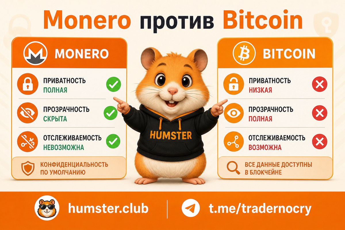 Monero против Bitcoin: кольцевые подписи, stealth-адреса и реальная приватность 