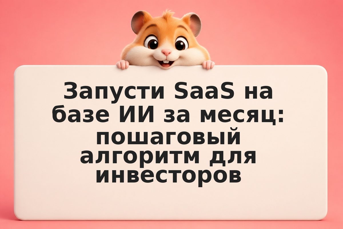 Запусти SaaS на базе ИИ за месяц: пошаговый алгоритм для инвесторов