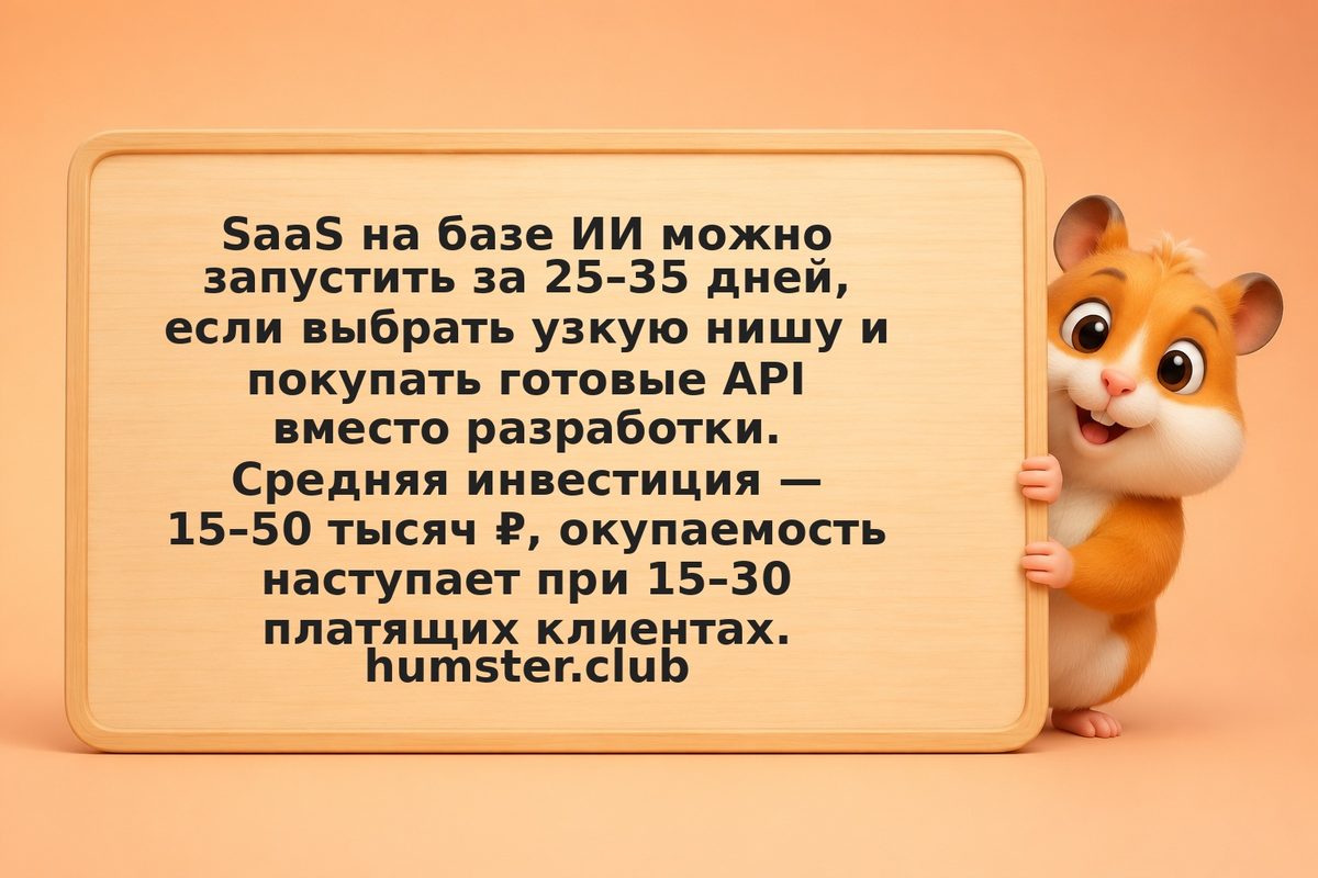Запусти SaaS на базе ИИ за месяц: пошаговый алгоритм для инвесторов