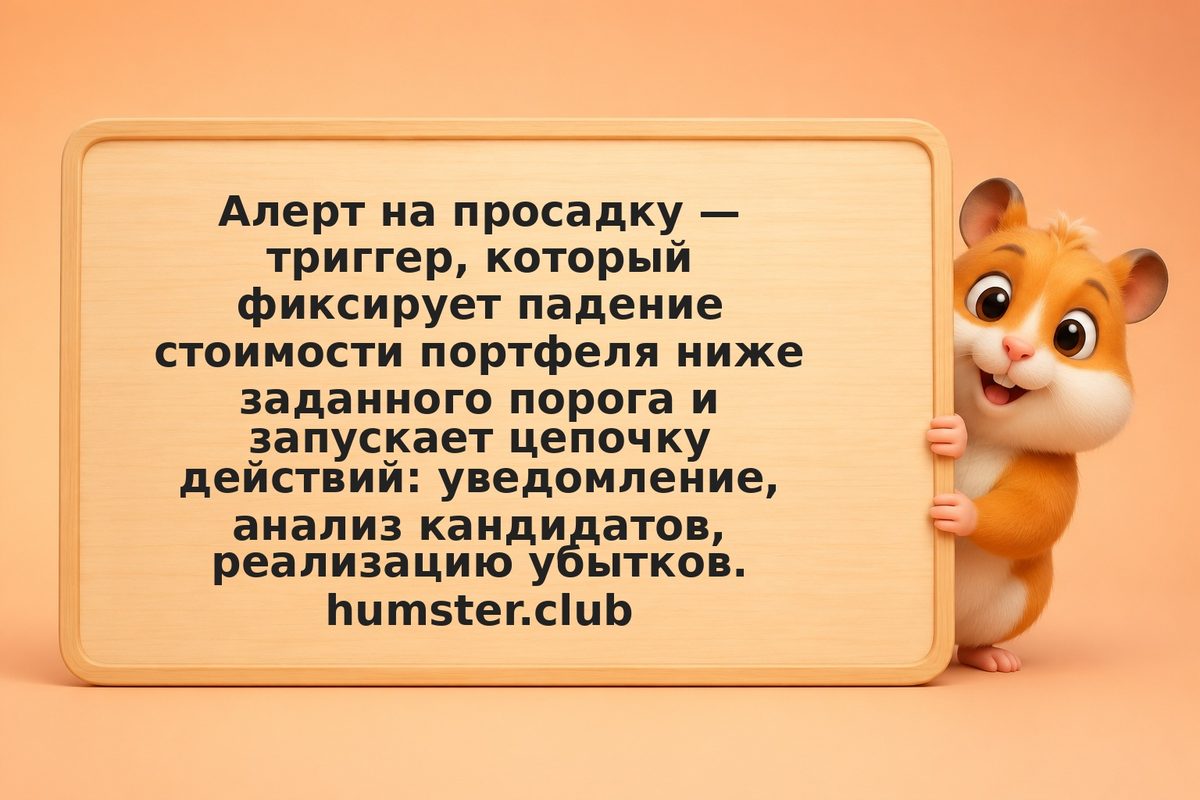 Мониторинг портфеля: система алертов на просадку 10–15% для tax-loss timing