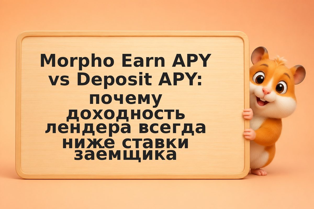 Morpho Earn APY vs Deposit APY: почему доходность лендера всегда ниже ставки заё