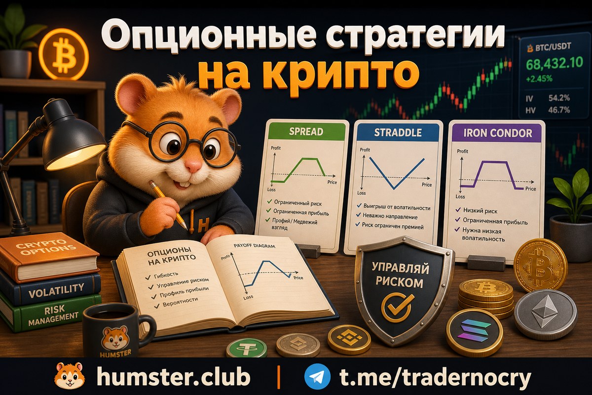 Многоножные опционные стратегии на крипто: bull call spread, straddle и iron con