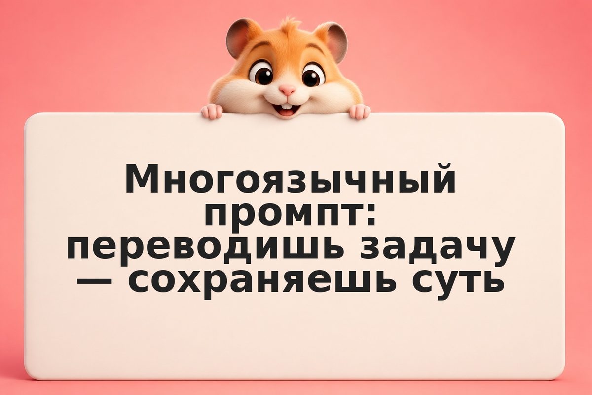 Многоязычный промпт: переводишь задачу — сохраняешь суть