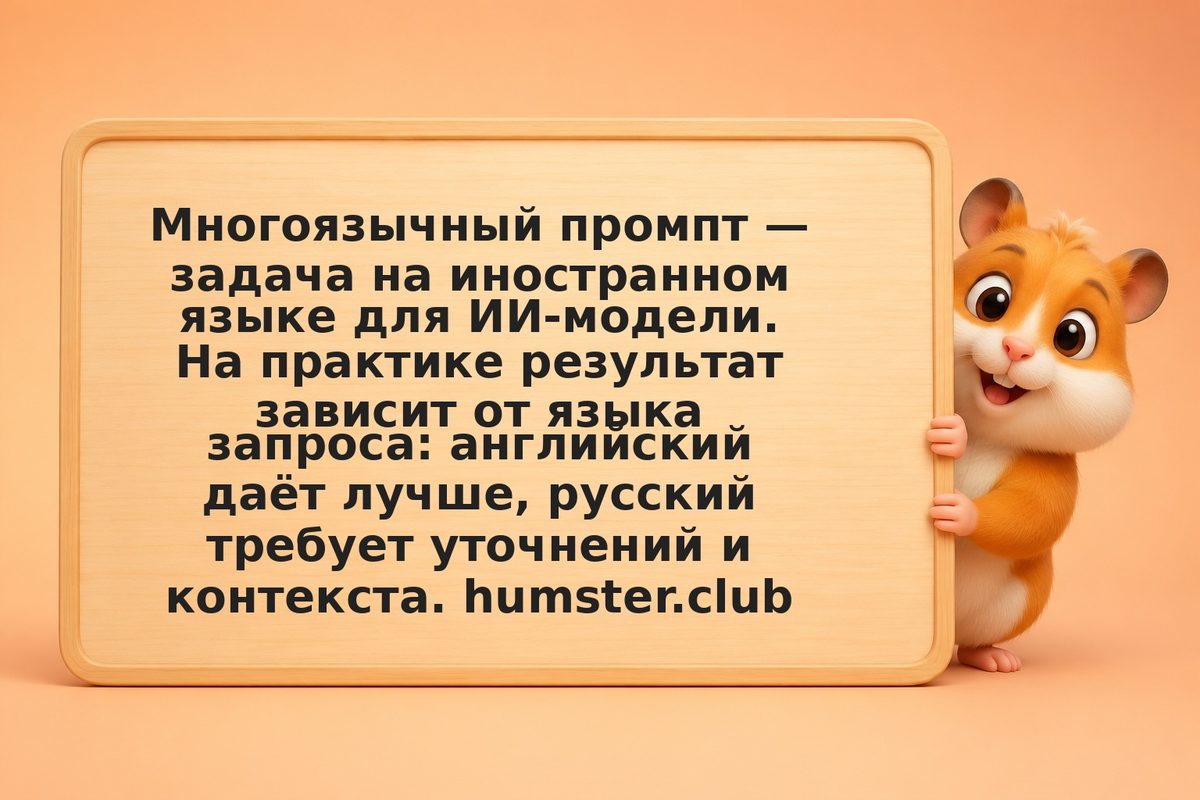 Многоязычный промпт: переводишь задачу — сохраняешь суть