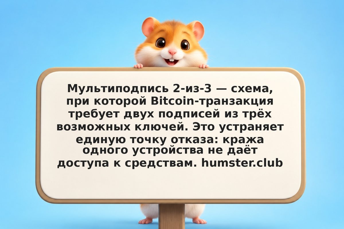 Мультисиг 2-из-3 для Bitcoin: настройка и 12 типичных ошибок