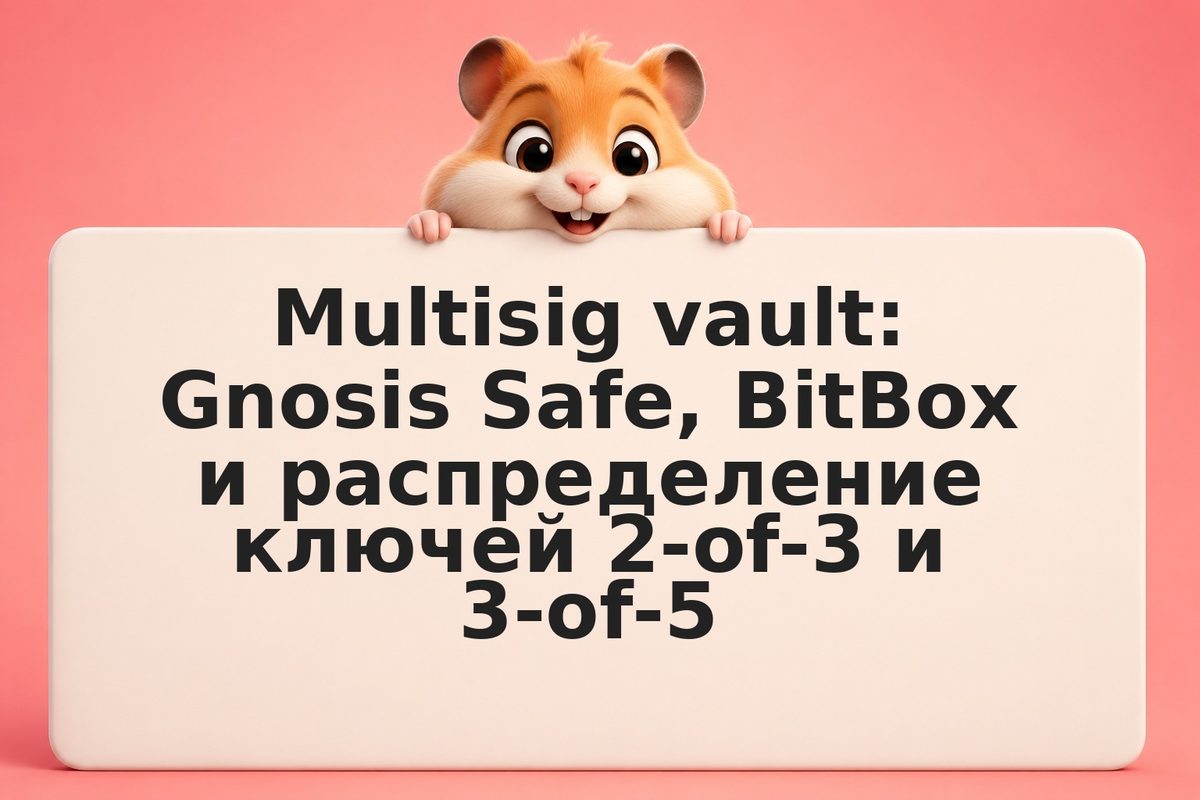 Multisig vault: Gnosis Safe, BitBox и распределение ключей 2-of-3 и 3-of-5