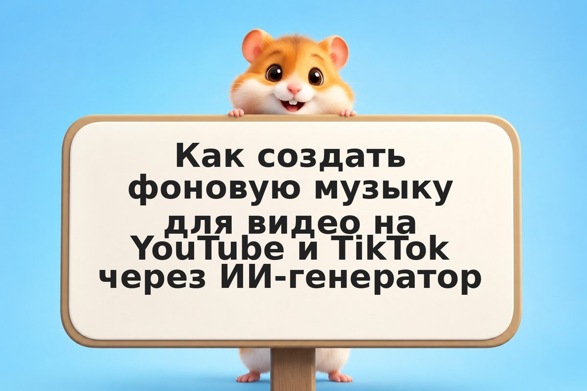 Как создать фоновую музыку для видео на YouTube и TikTok через ИИ-генератор