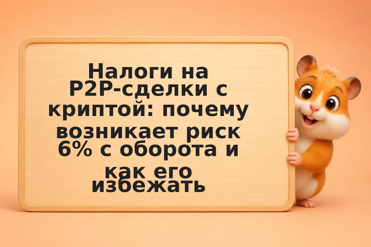 Налоги на P2P-сделки с криптой: почему возникает риск 6% с оборота и как его изб