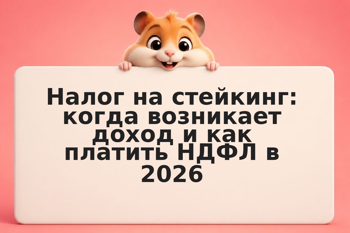 Налог на стейкинг: когда возникает доход и как платить НДФЛ в 2026