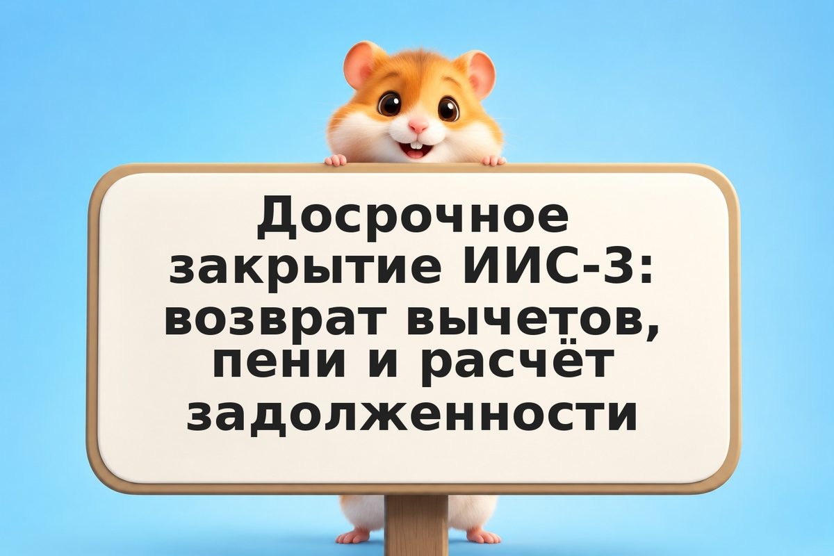 Досрочное закрытие ИИС-3: возврат вычетов, пени и расчёт задолженности