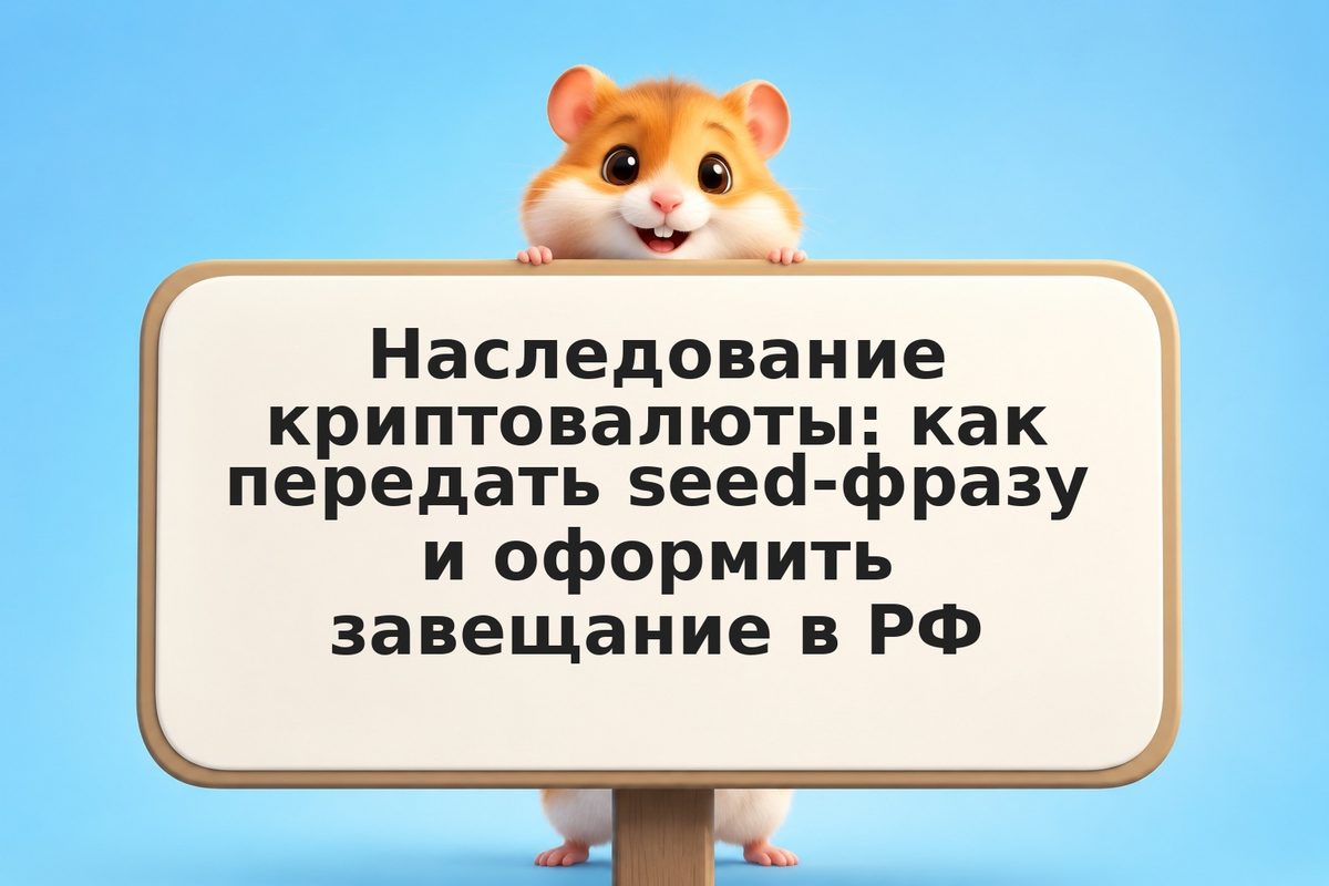 Наследование криптовалюты: как передать seed-фразу и оформить завещание в РФ