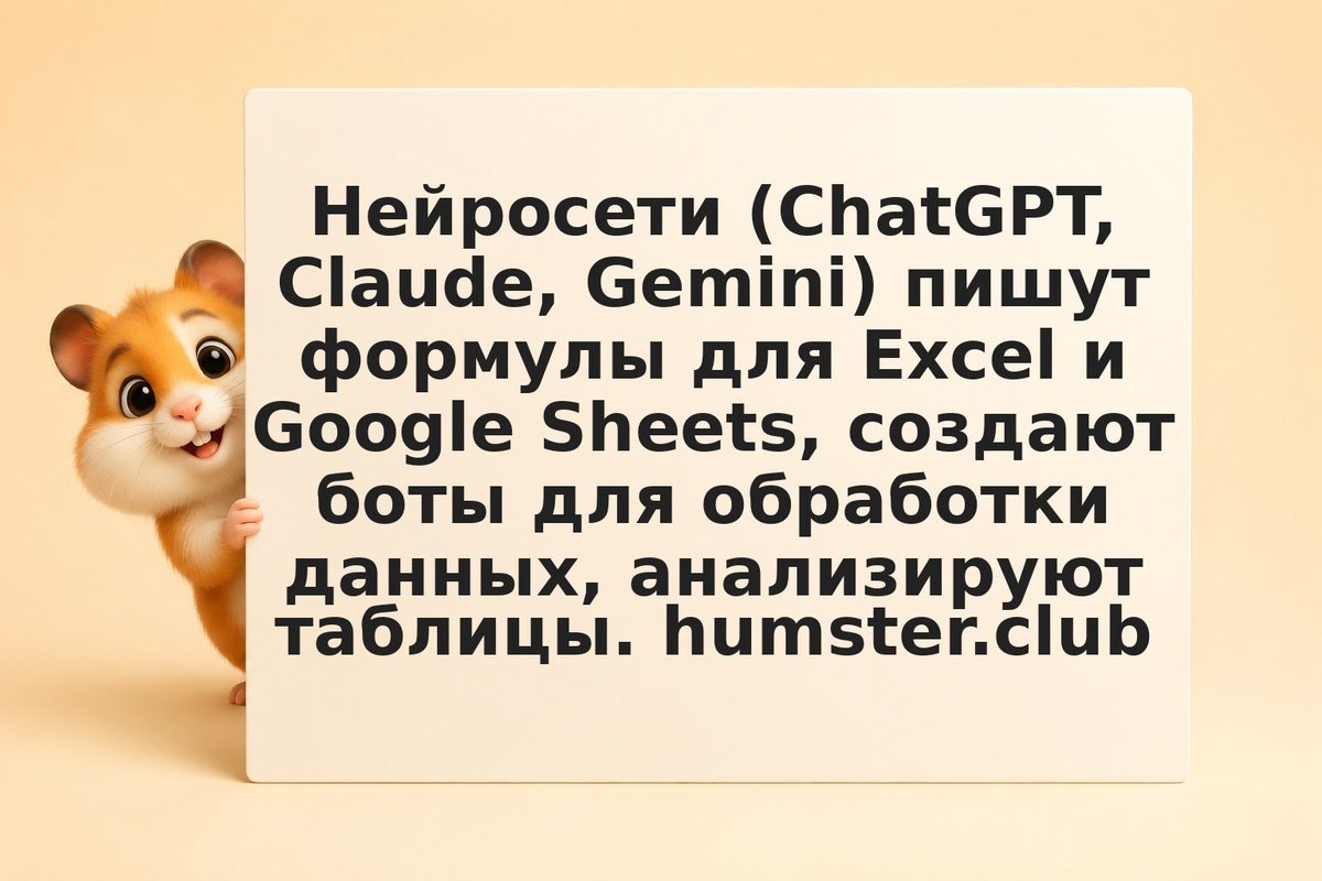Нейросети для таблиц: формулы, боты и анализ данных через ChatGPT
