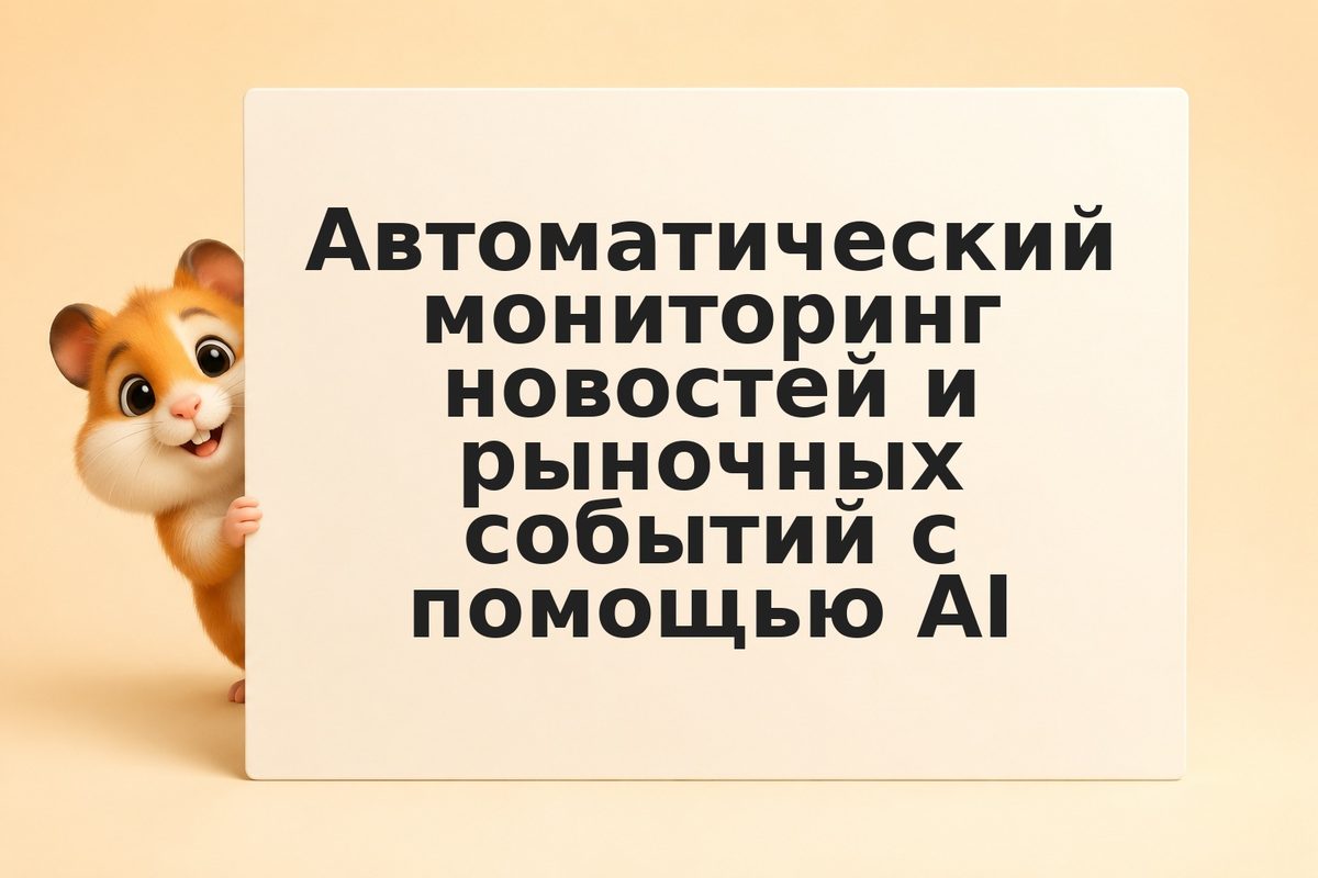 Автоматический мониторинг новостей и рыночных событий с помощью AI