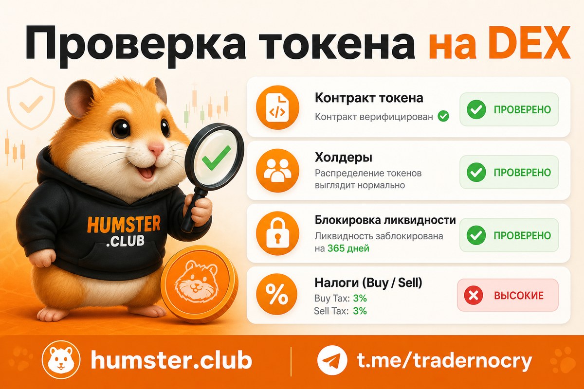 Новый токен листится на DEX: чек-лист проверки против rug-pull