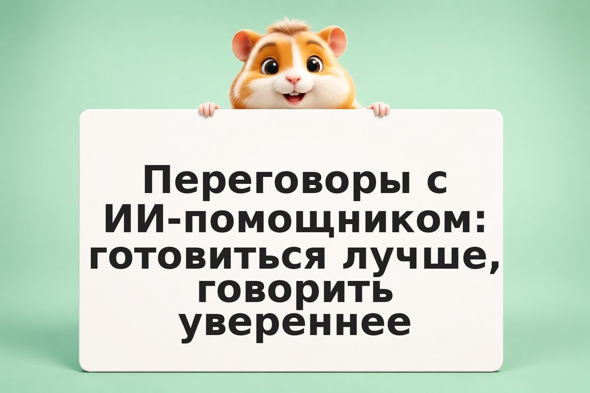 Переговоры с ИИ-помощником: готовиться лучше, говорить увереннее