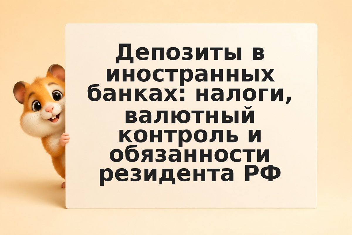 Депозиты в иностранных банках: налоги, валютный контроль и обязанности резидента