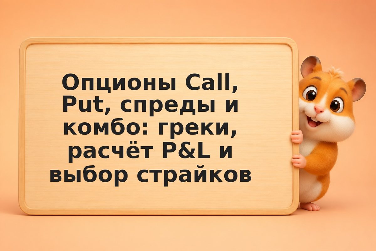 Опционы Call, Put, спреды и комбо: греки, расчёт P&L и выбор страйков