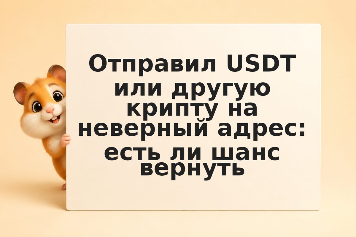 Отправил USDT или другую крипту на неверный адрес: есть ли шанс вернуть