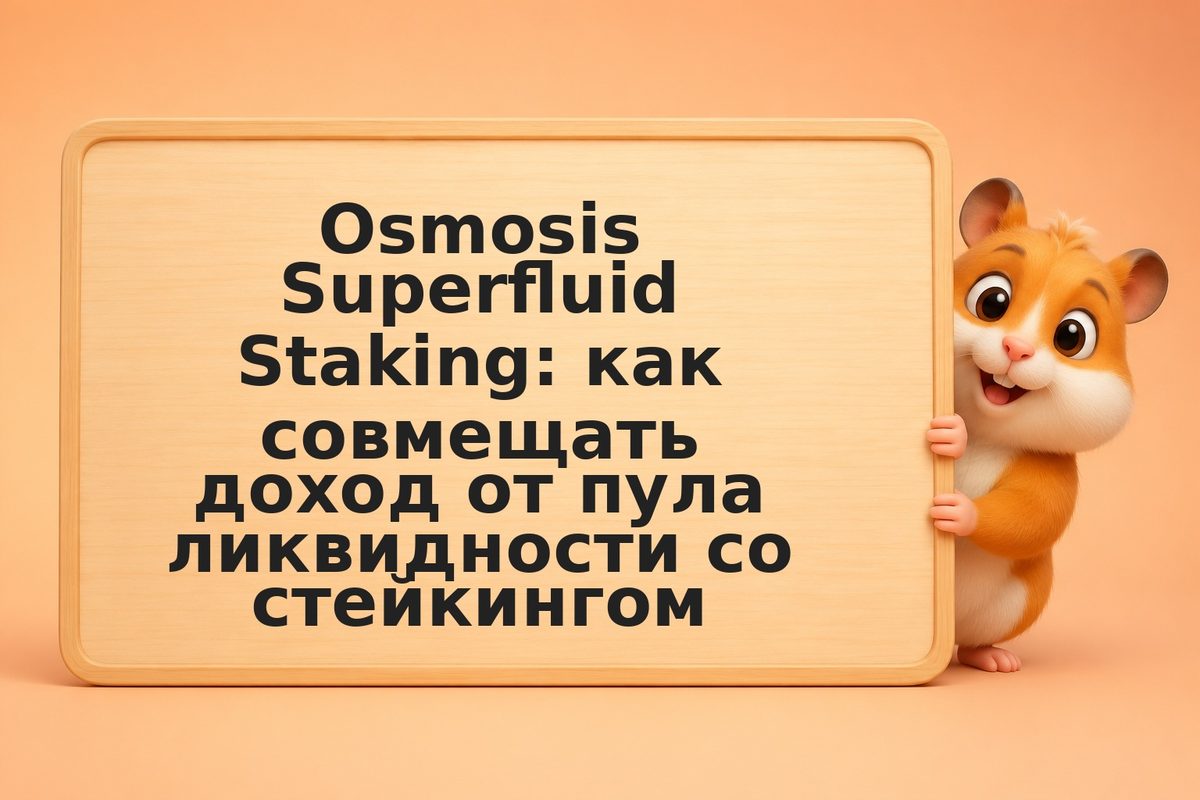 Osmosis Superfluid Staking: как совмещать доход от пула ликвидности со стейкинго