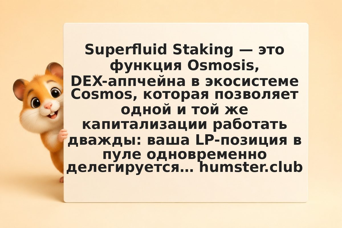 Osmosis Superfluid Staking: LP и валидация одновременно — механика и риски