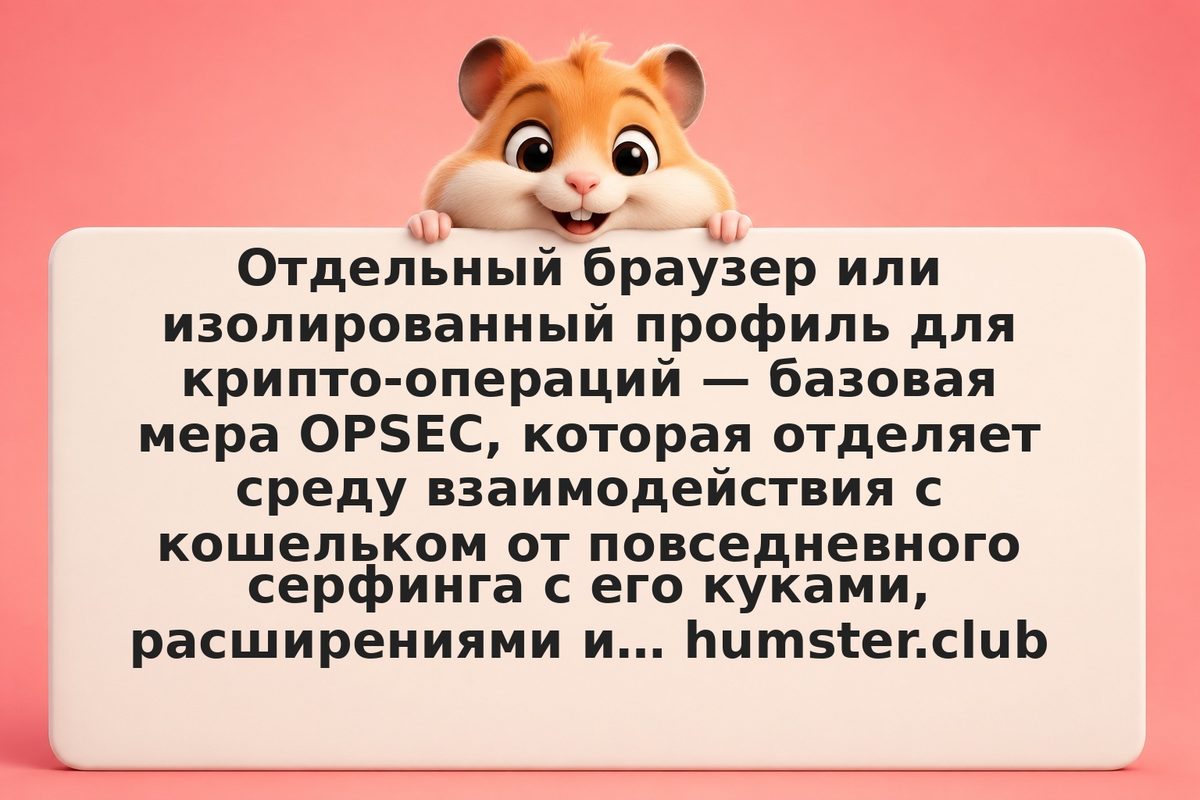 Отдельный браузер для крипто-кошелька: OPSEC и изоляция среды