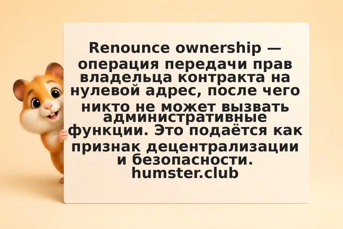 Ownership renounce: когда разработчик «отказывается» от контракта, а уязвимость 
