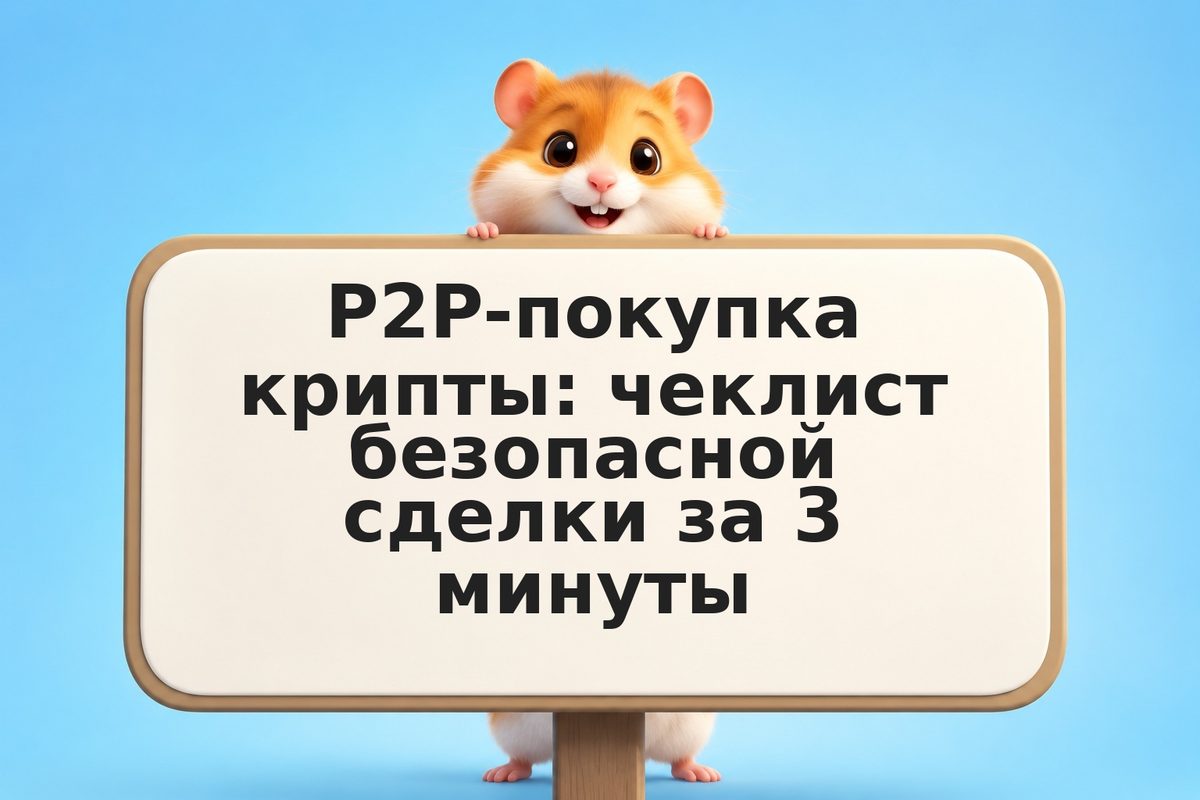 P2P-покупка крипты: чеклист безопасной сделки за 3 минуты