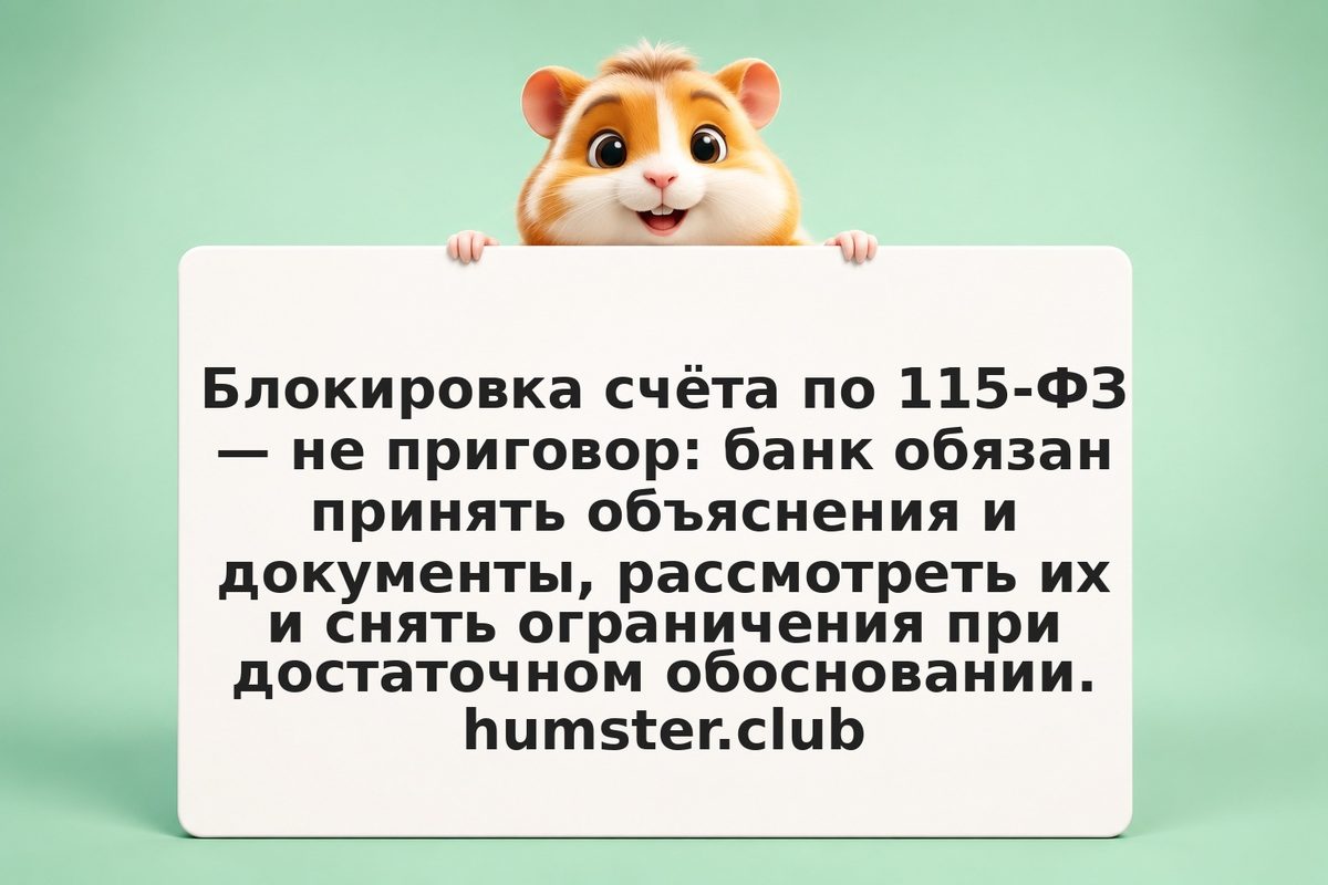 Заблокировали счёт за P2P крипту: что делать по 115-ФЗ пошагово