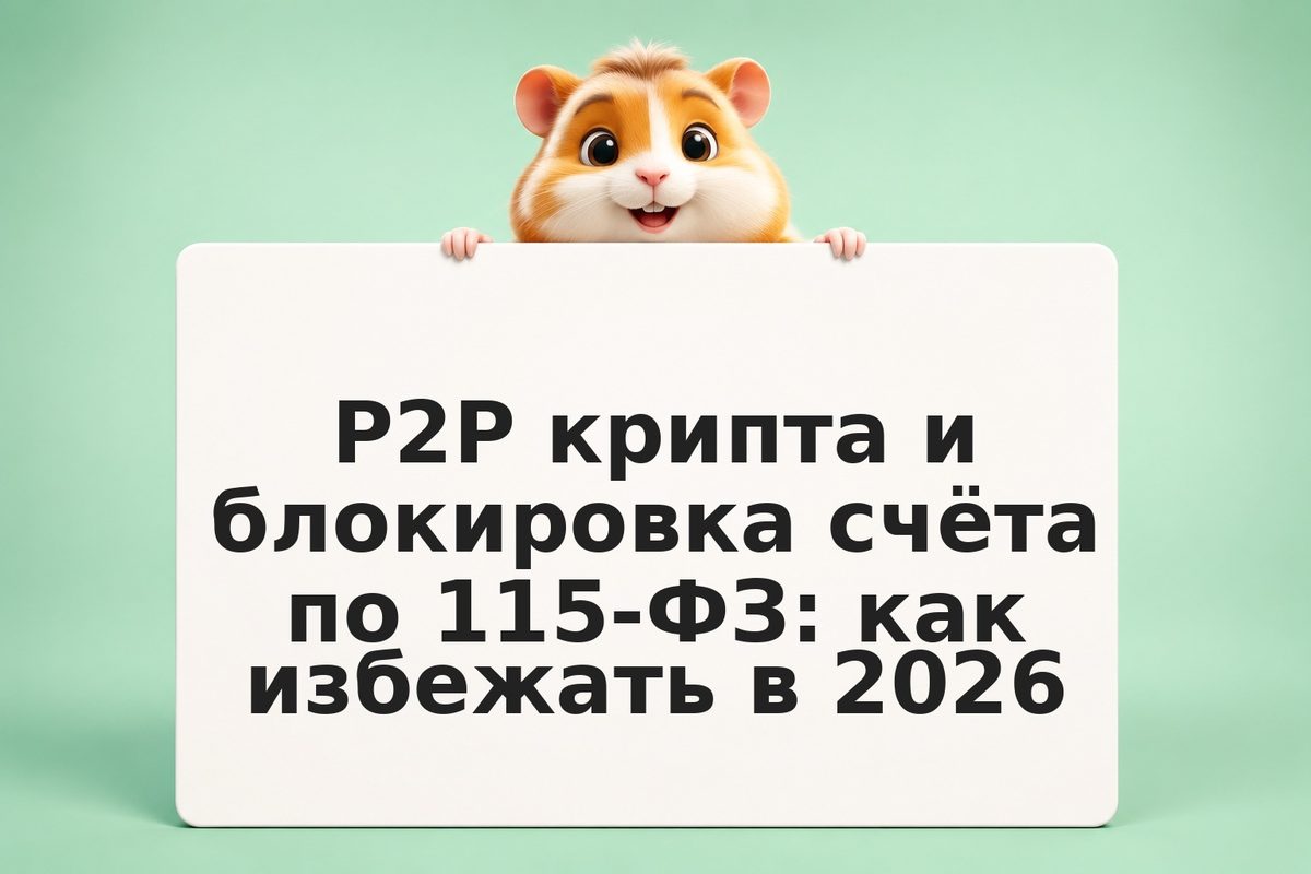 P2P крипта и блокировка счёта по 115-ФЗ: как избежать в 2026